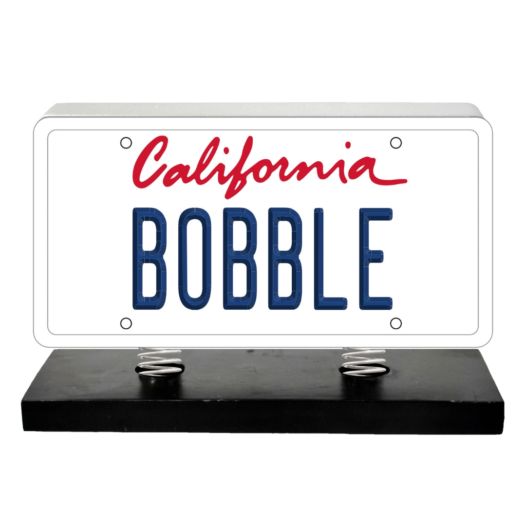 California License Plate Bobble