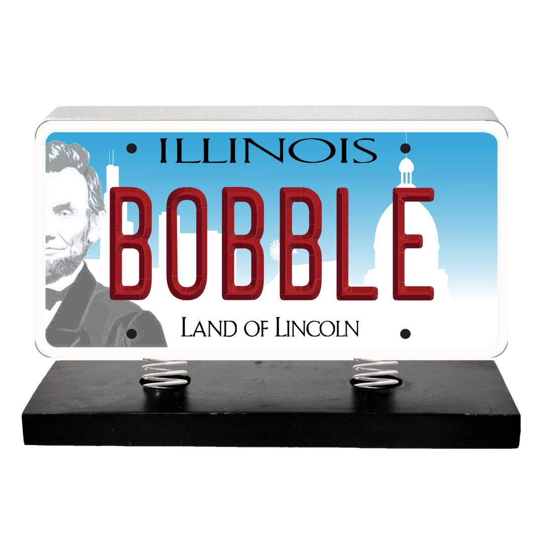 Illinois License Plate Bobble