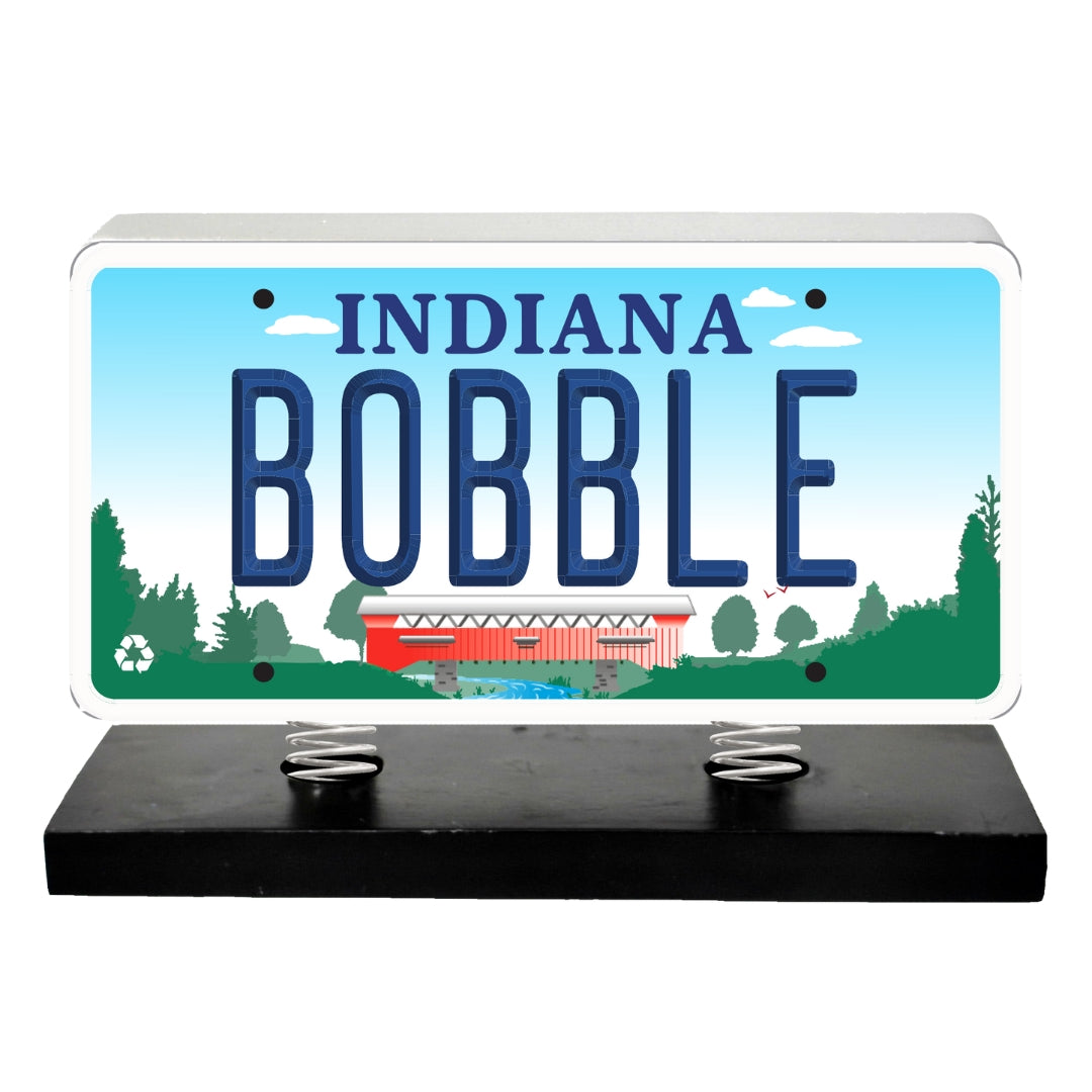 Indiana License Plate Bobble