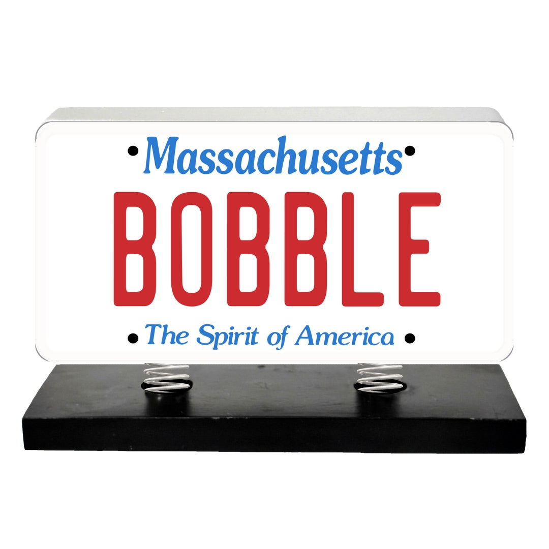Massachusetts License Plate Bobble