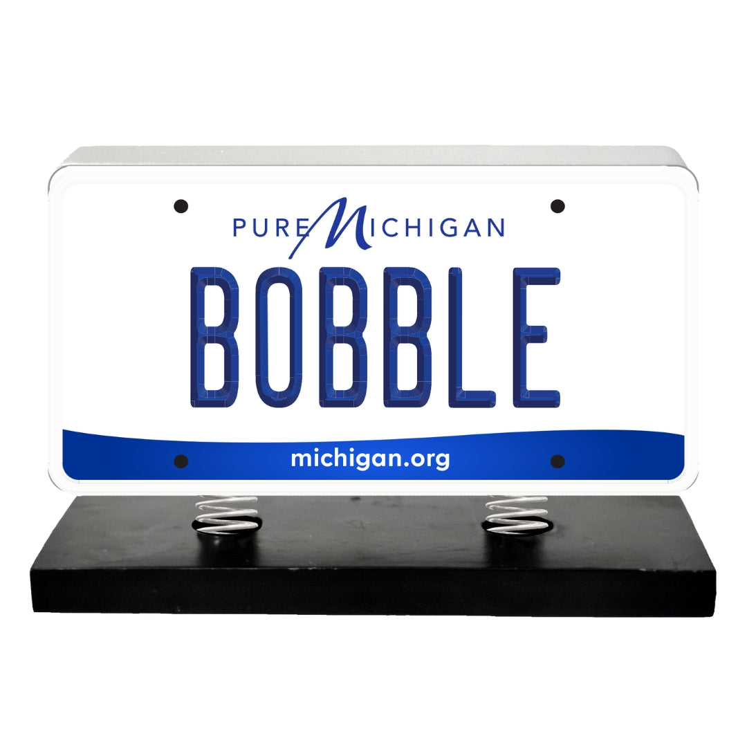 Michigan License Plate Bobble