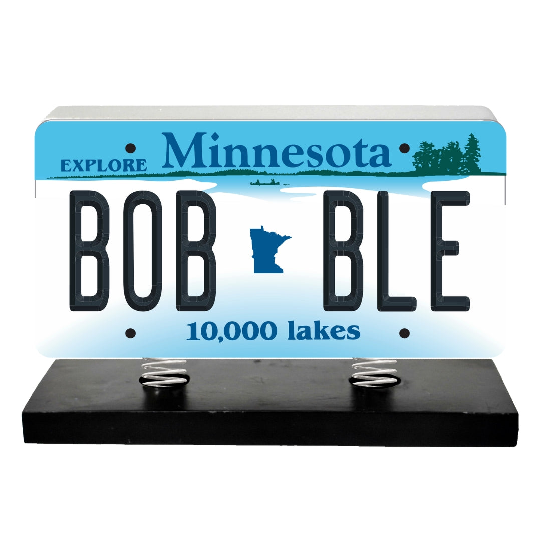 Minnesota License Plate Bobble