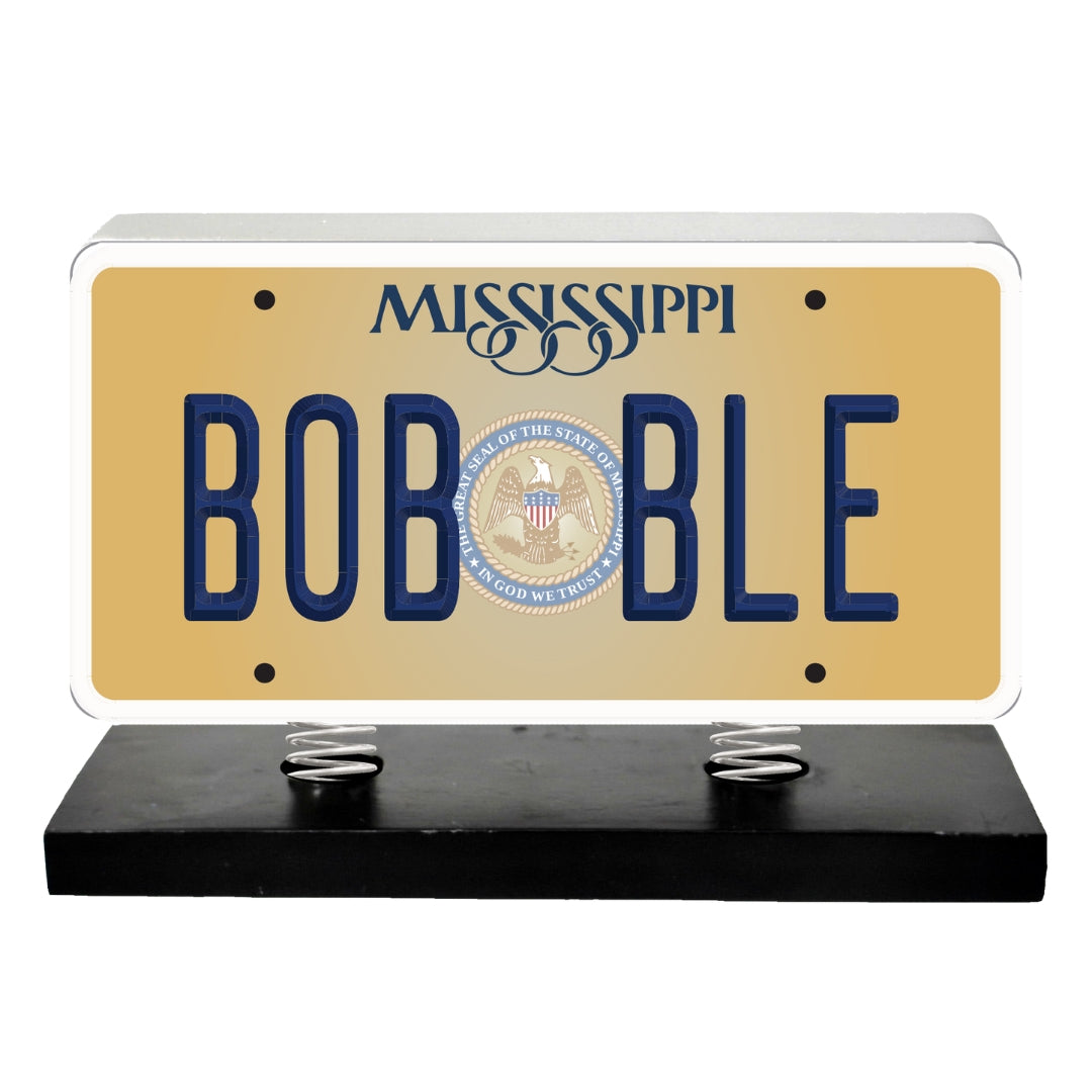 Mississippi License Plate Bobble