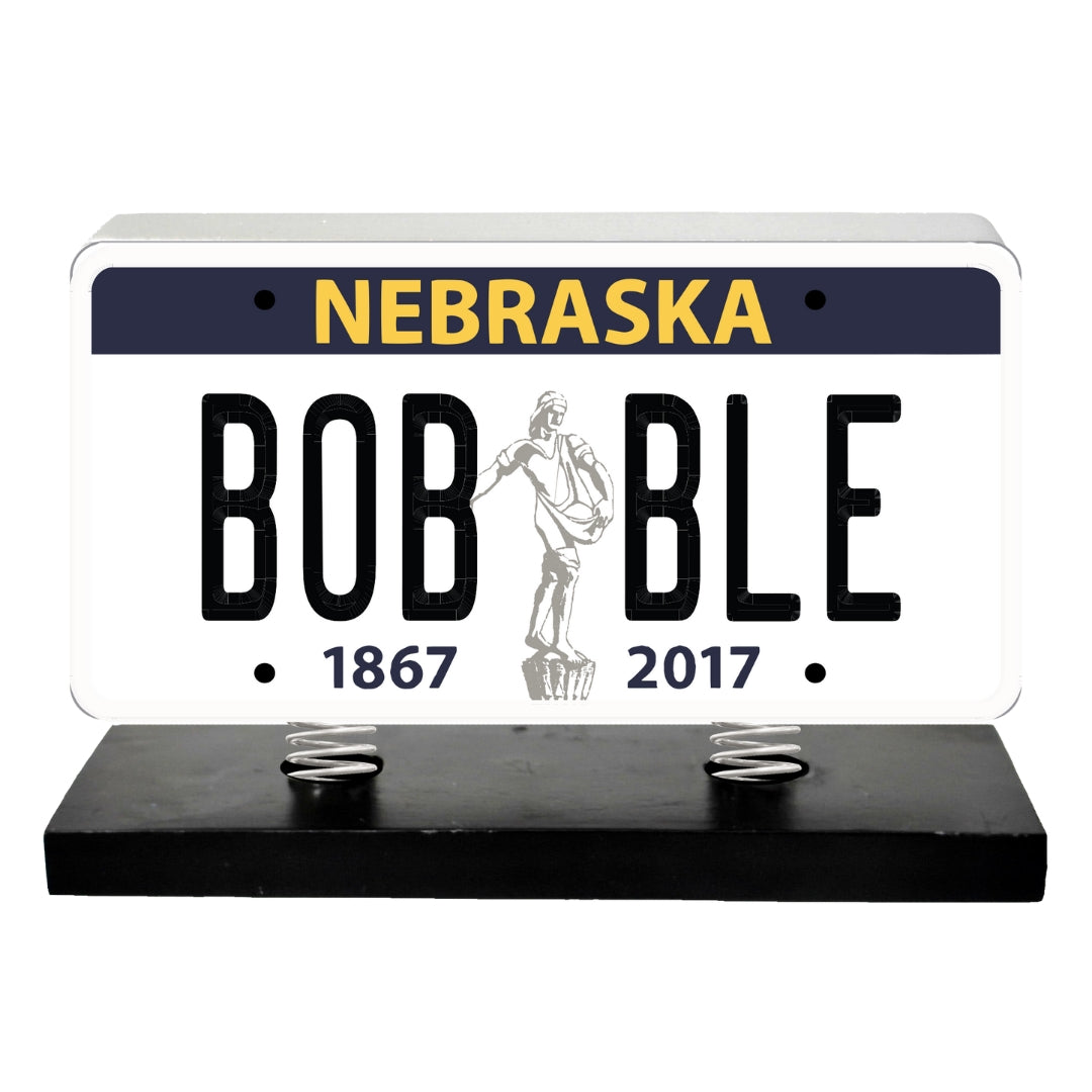 Nebraska License Plate Bobble