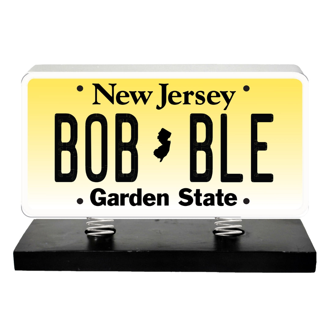 New Jersey License Plate Bobble