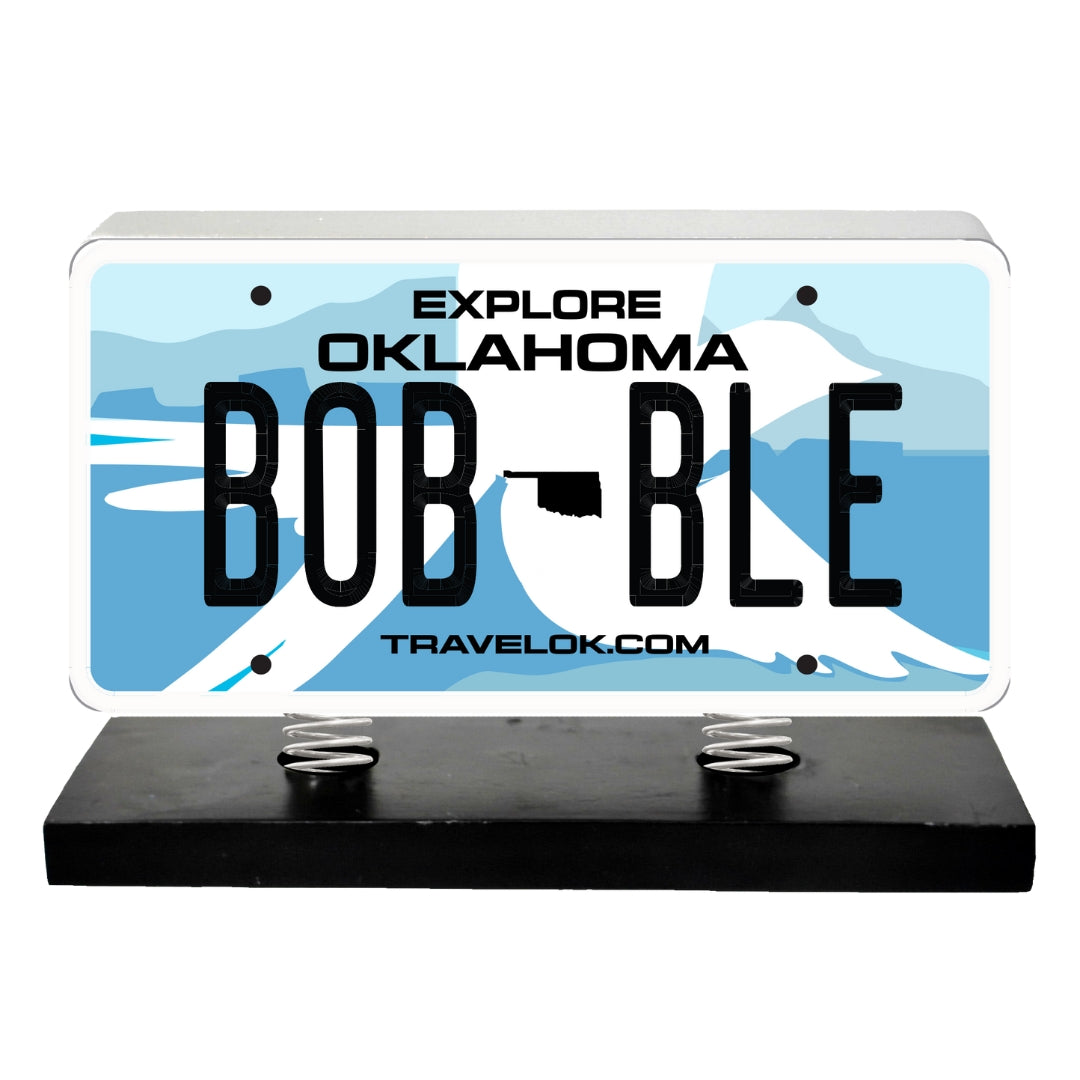 Oklahoma License Plate Bobble