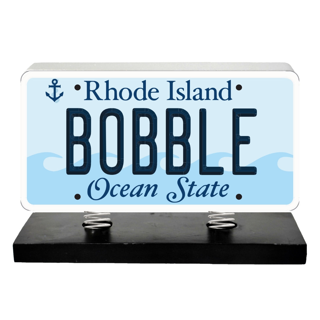 Rhode Island License Plate Bobble