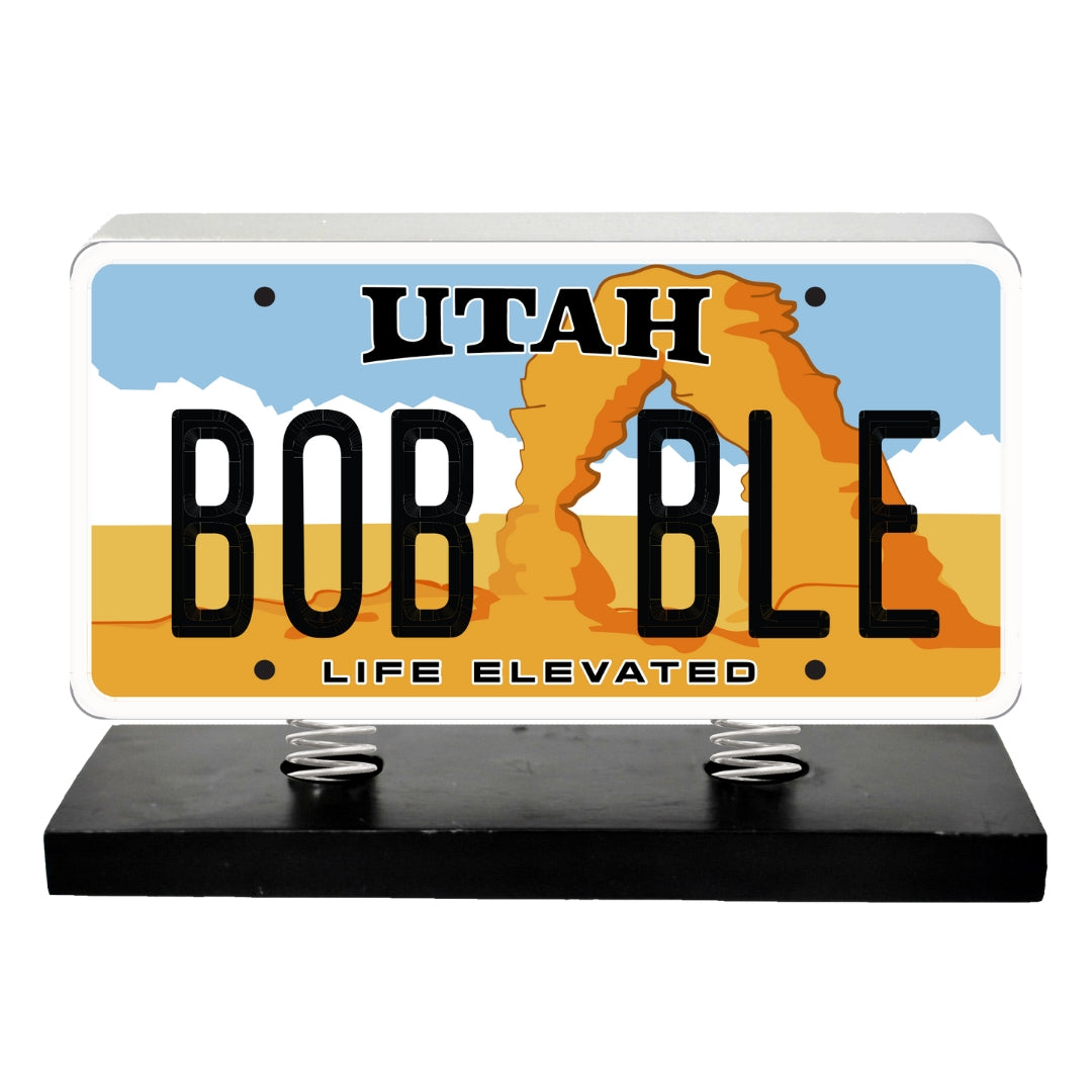 Utah License Plate Bobble