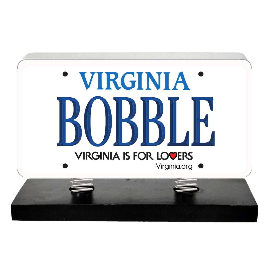 Virginia License Plate Bobble
