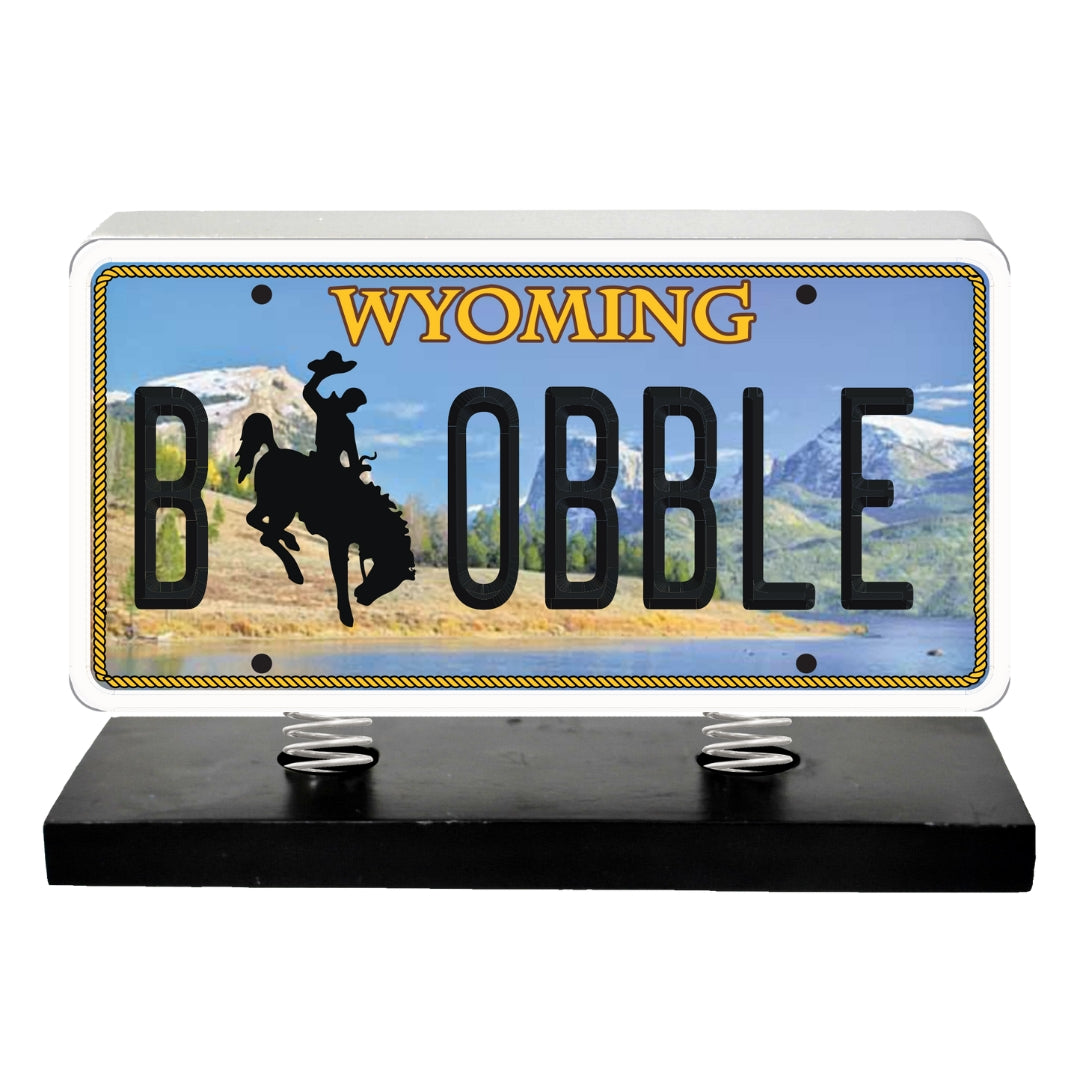 Wyoming License Plate Bobble