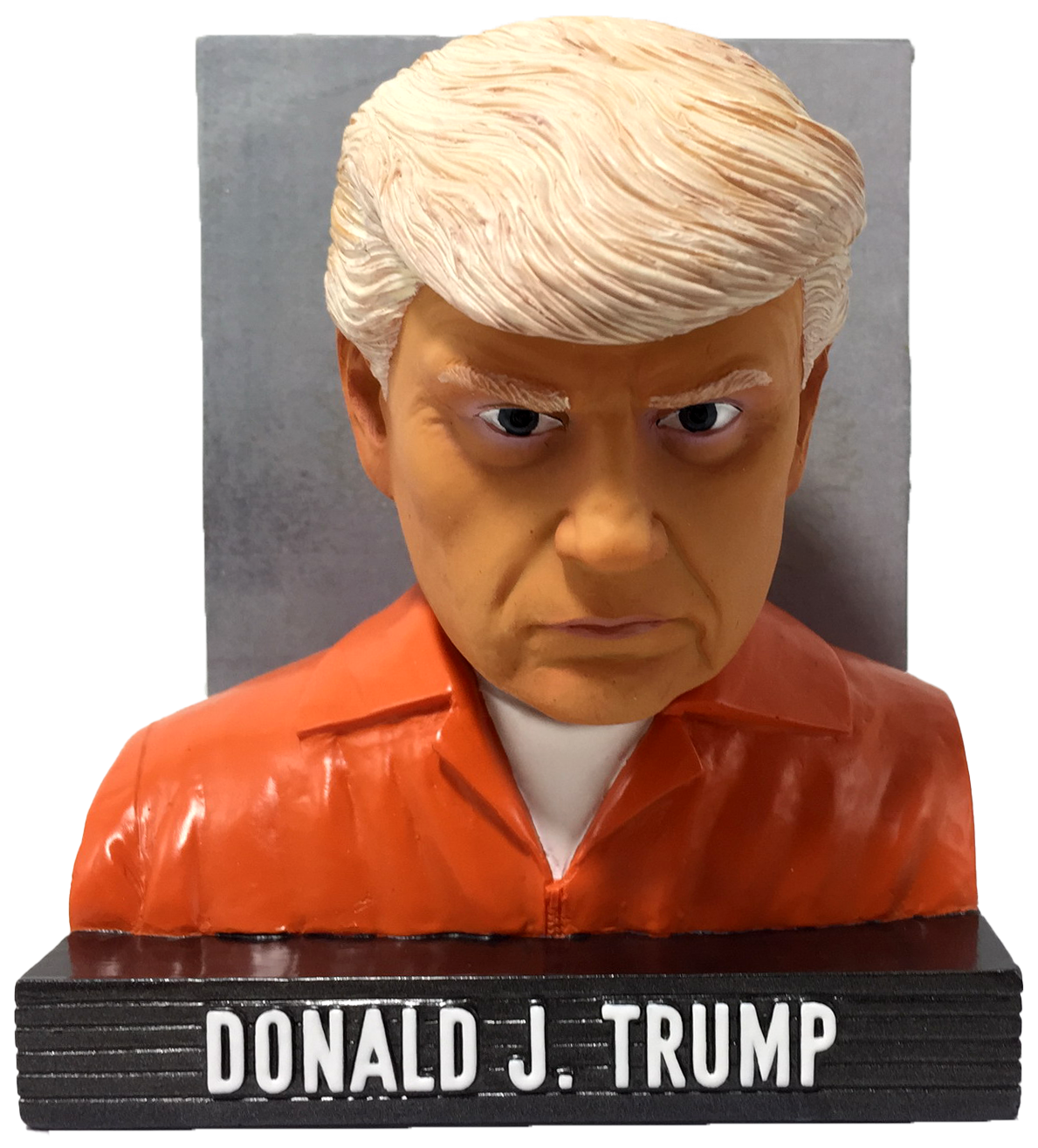 Donald Trump Mug Shot Orange Suit Bobblehead