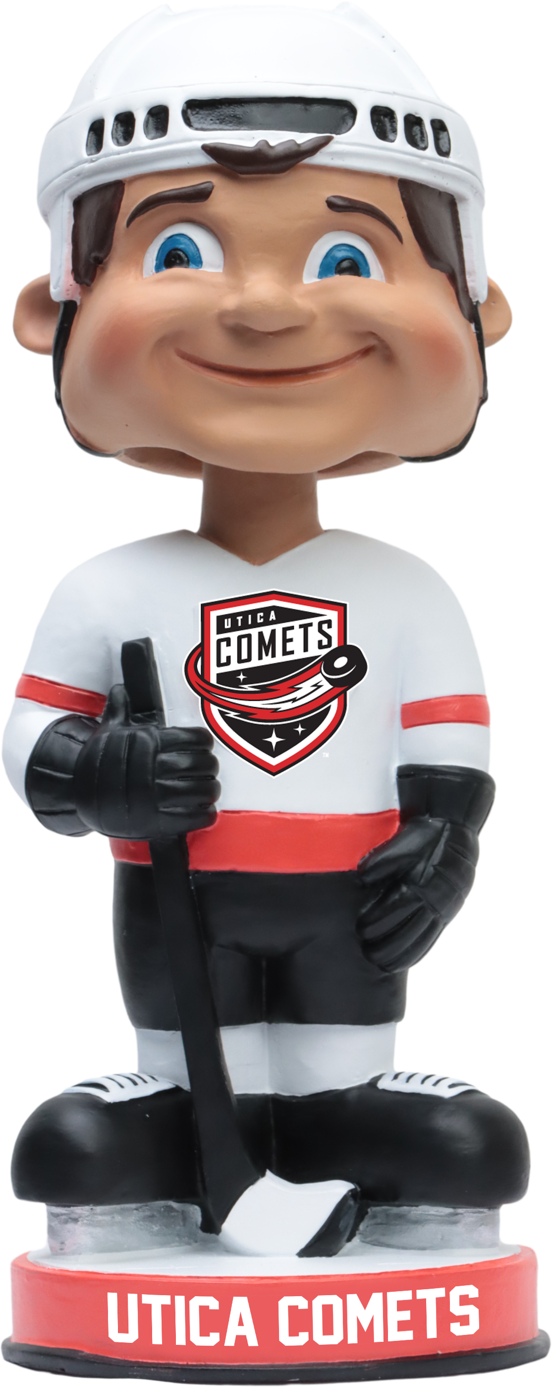 Utica Comets Vintage White Jersey Bobblehead AHL Hockey