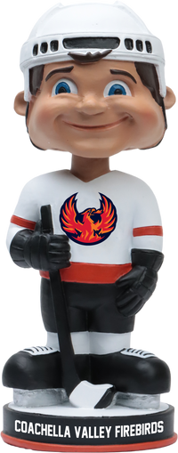 Thumbnail for Coachella Valley Firebirds Vintage White Jersey Bobblehead AHL Hockey