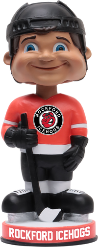 Thumbnail for Rockford IceHogs Vintage Red Jersey Bobblehead AHL Hockey