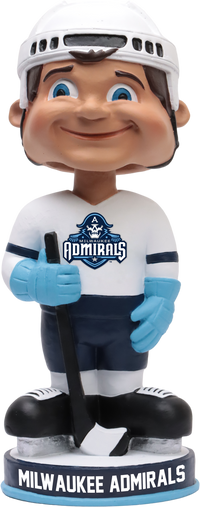 Thumbnail for Milwaukee Admirals White Jersey Ahl Vintage BobbleHead