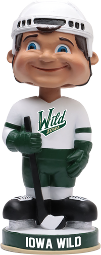 Thumbnail for Iowa Wild White Jersey Ahl Vintage Bobblehead
