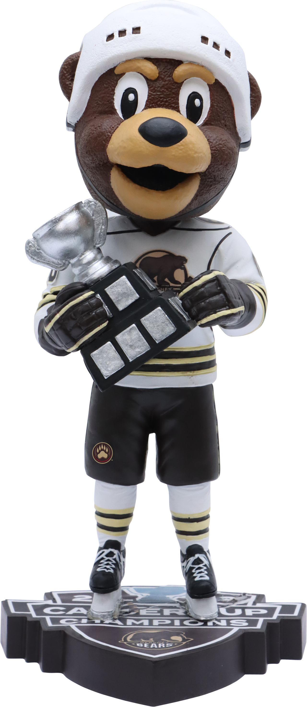 Coco The Bear Hershey Bears 2023 AHL Champions White Jersey Bobblehead AHL