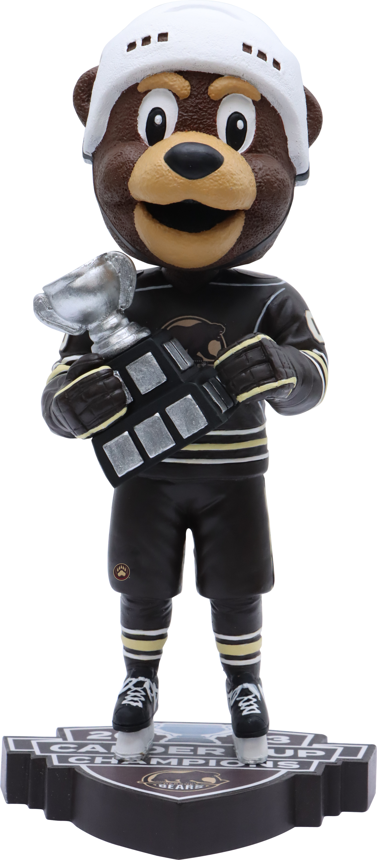Coco The Bear Hershey Bears 2023 AHL Champions Brown Jersey Bobblehead AHL