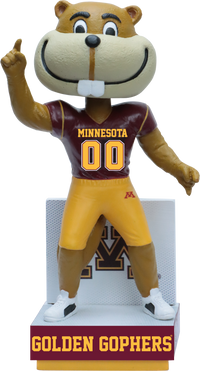 Thumbnail for Goldy Gopher Minnesota Golden Gophers Football Maroon Jersey Bobblehead NCAA