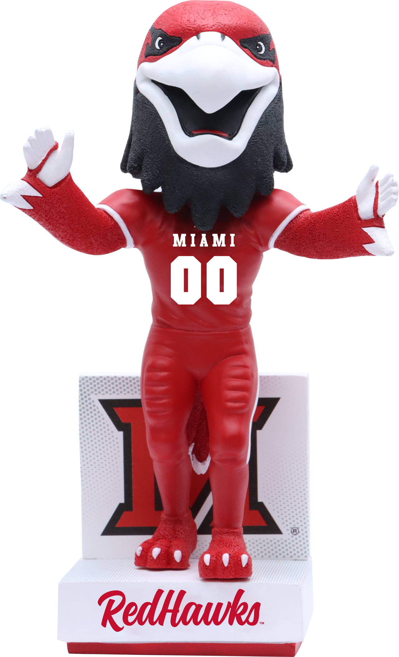 Swoop The Redhawk Miami RedHawks Mascot Bobblehead NCAA College