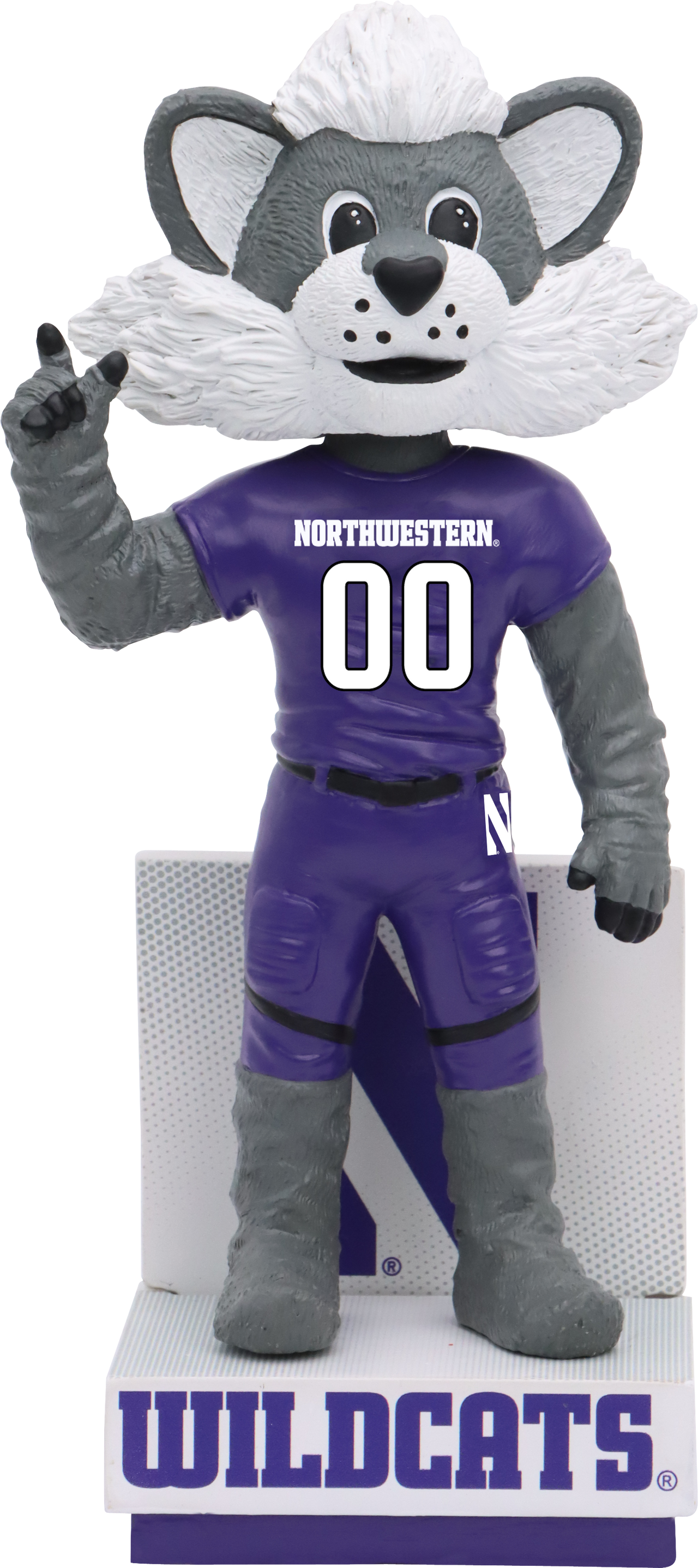 Willie The Wildcat Northwestern Wildcats Mascot Bobblehead NCAA