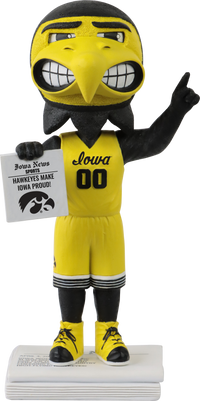 Thumbnail for Herky Iowa Hawkeyes Women's Basketball 2022-23 Season Yellow Jersey Bobblehead