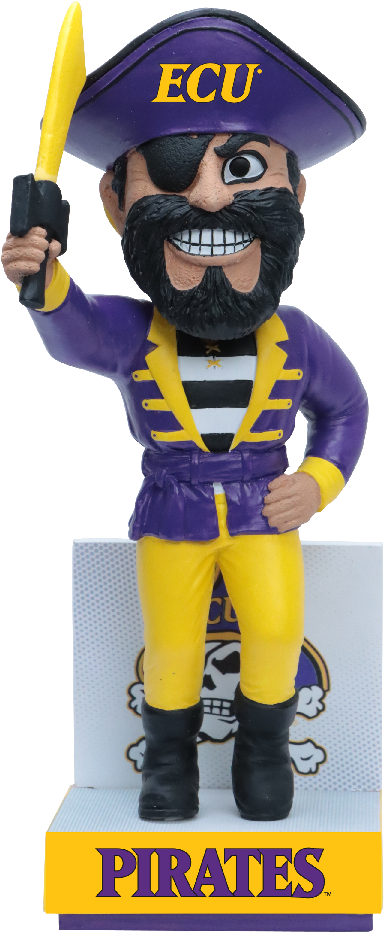 PeeDee The Pirate East Carolina Pirates Mascot Bobblehead NCAA College