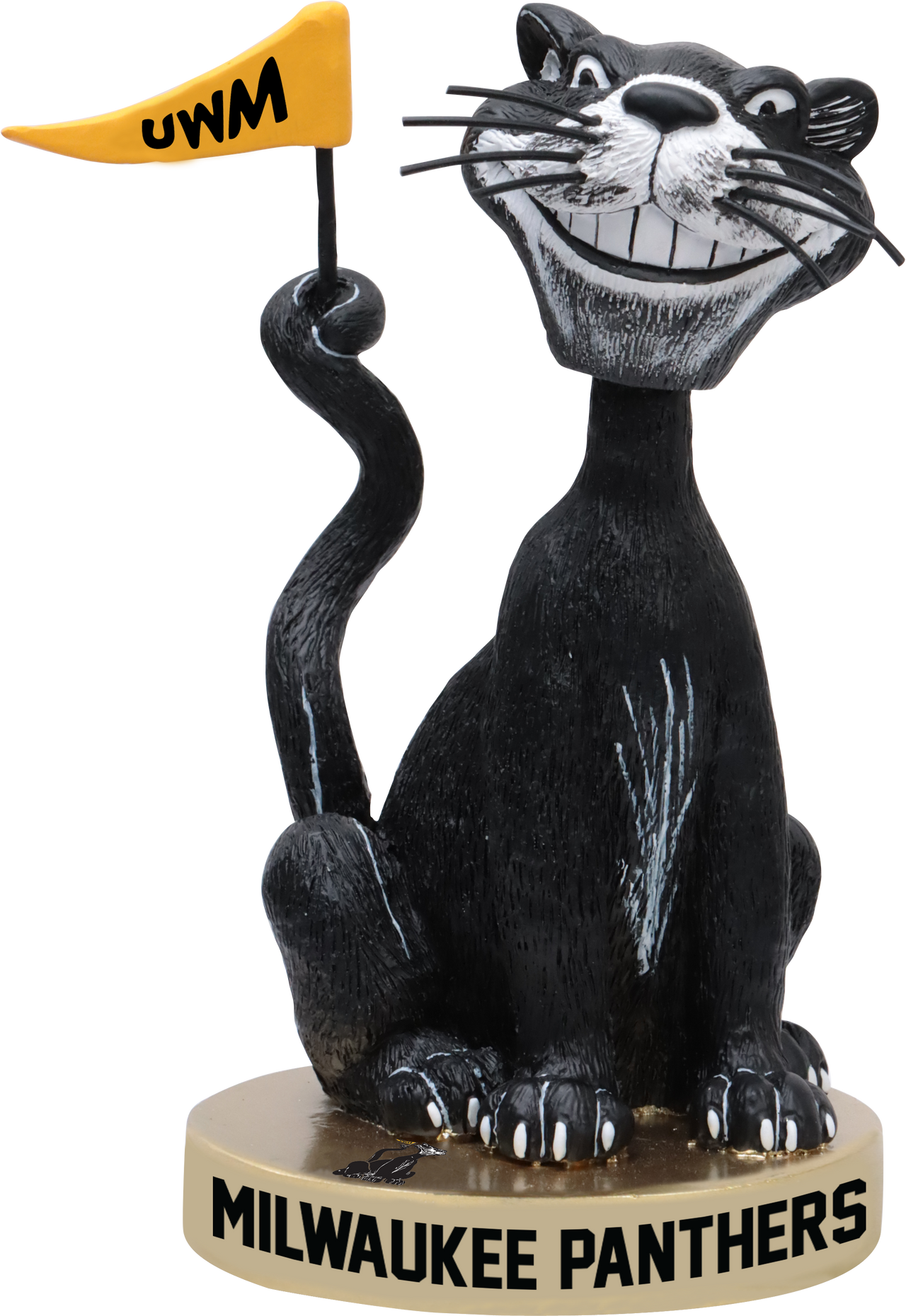 Pounce Panther Milwaukee Panthers Vintage With Flag Bobblehead NCAA College