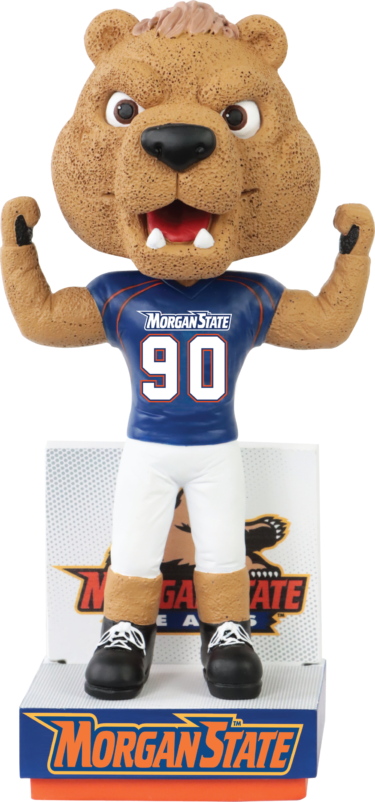 Benny The Bear Morgan State Bears Blue Jersey HBCU Bobblehead NCAA College