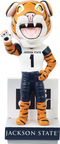 Thumbnail for Wavee Dave Jackson State Tigers White Jersey HBCU Bobblehead NCAA College