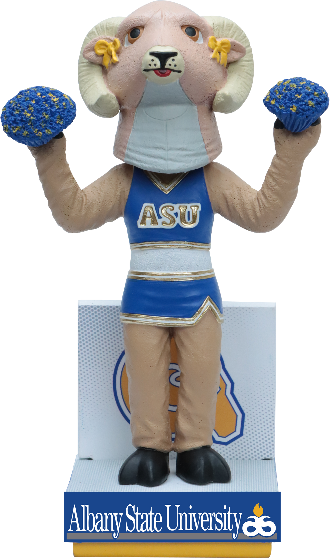 Albany State Golden Rams HBCU Female Mascot Bobblehead NCAA College