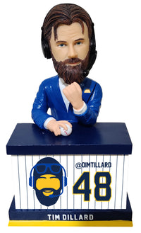 Thumbnail for Tim Dillard Blue And Yellow Announcer Baseball Bobblehead