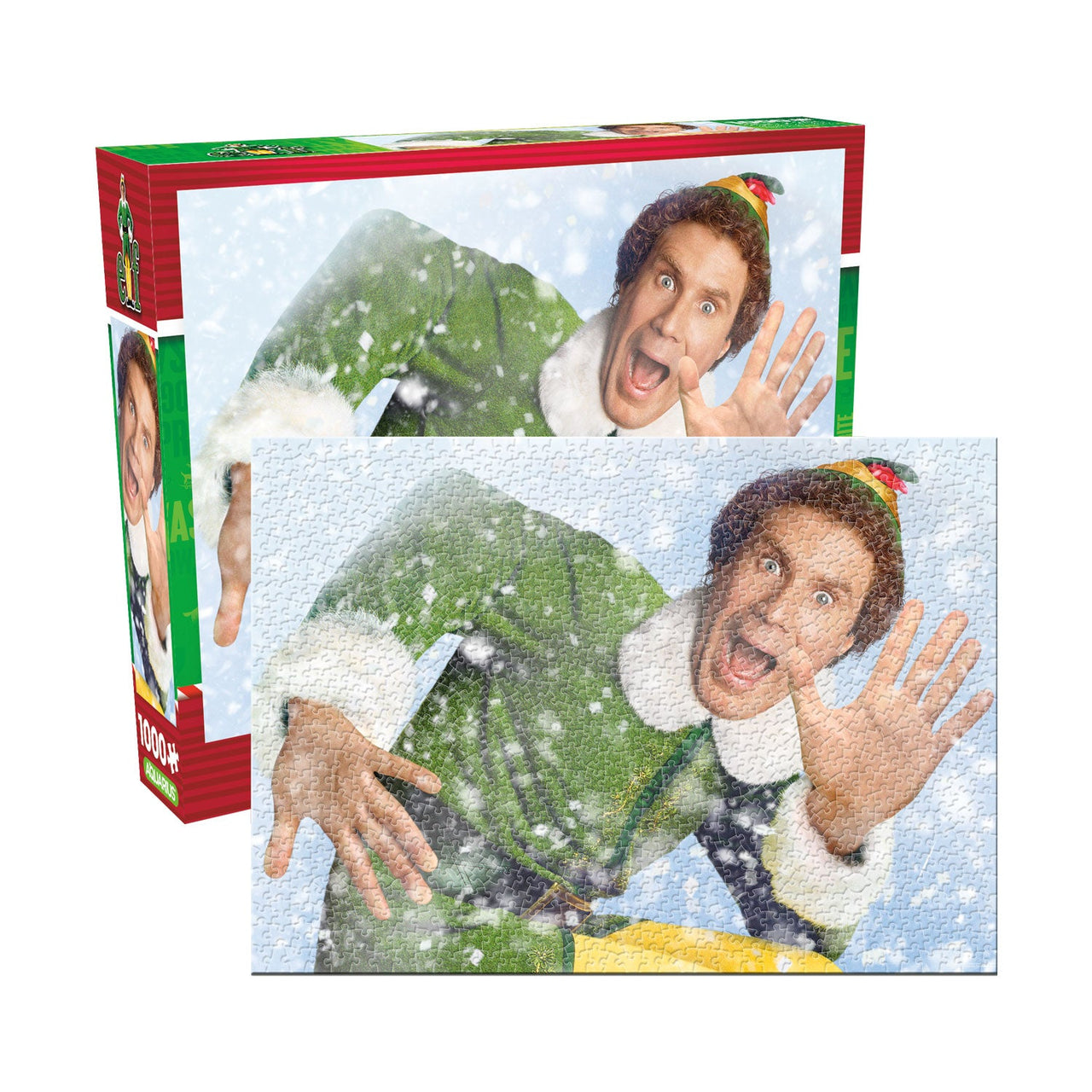 Elf 1000 Piece Glitter Snow Jigsaw Puzzle – 3 PC PPK