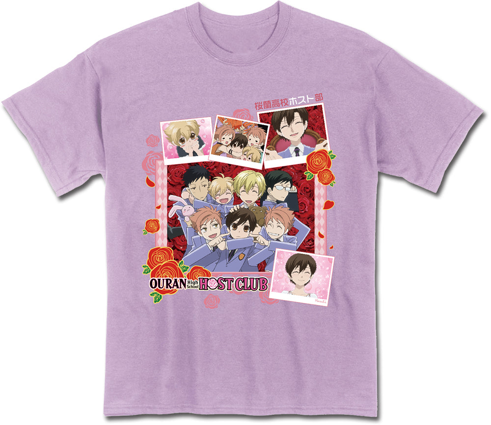 OURAN HIGH SCHOOL HOST CLUB - HOST CLUB MEMBERS ART ORCHID BOYFRIEND T-SHIRT