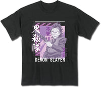 Thumbnail for DEMON SLAYER TV3 - SHINAZUGAWA GENYA SOLO COLOR NAME ART STYLE BLACK T-SHIRT