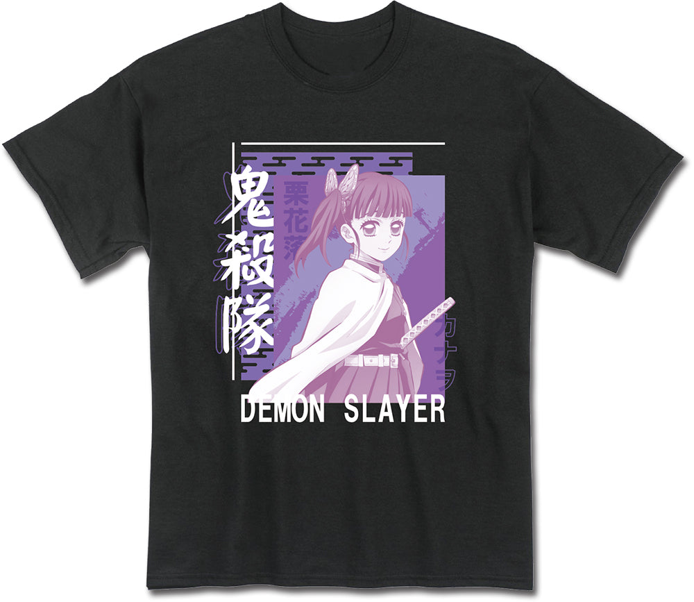 DEMON SLAYER S3 - TSUY KANAO SOLO COLOR NAME ART STYLE BLACK T-SHIRT