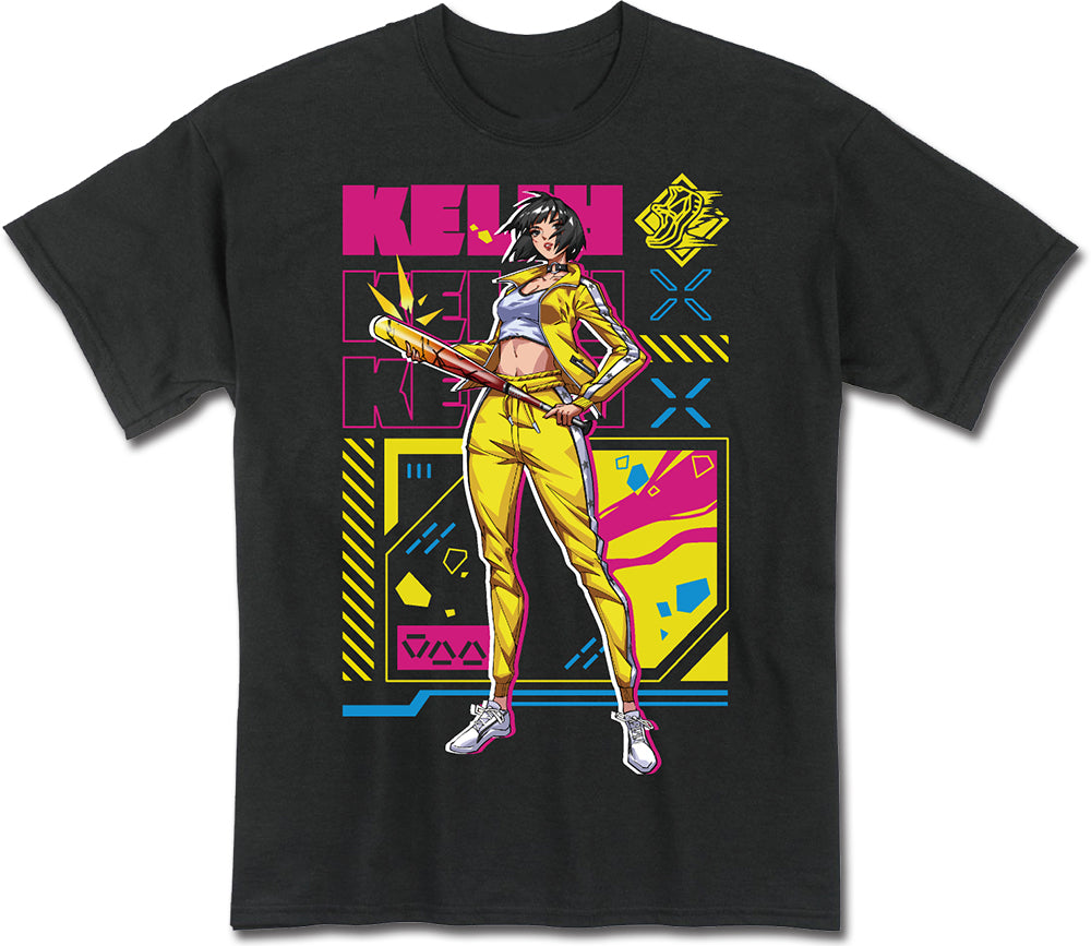 FREE FIRE - KELLY CYBER DIGITAL ART BLACK MEN'S T-SHIRT