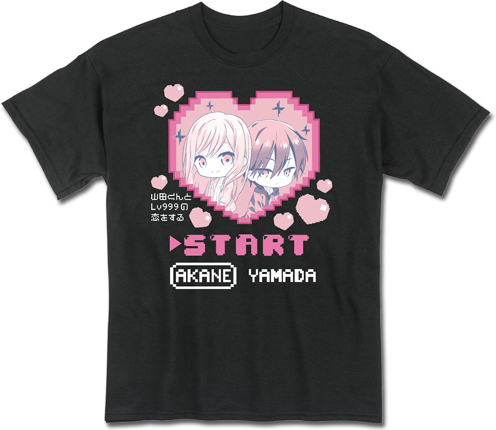 MY LOVE STORY WITH YAMADA-KUN AT LV999- SD VER. IN GAME BLACK MEN'S T-SHIRT
