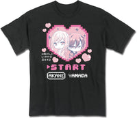 Thumbnail for MY LOVE STORY WITH YAMADA-KUN AT LV999- SD VER. IN GAME BLACK MEN'S T-SHIRT
