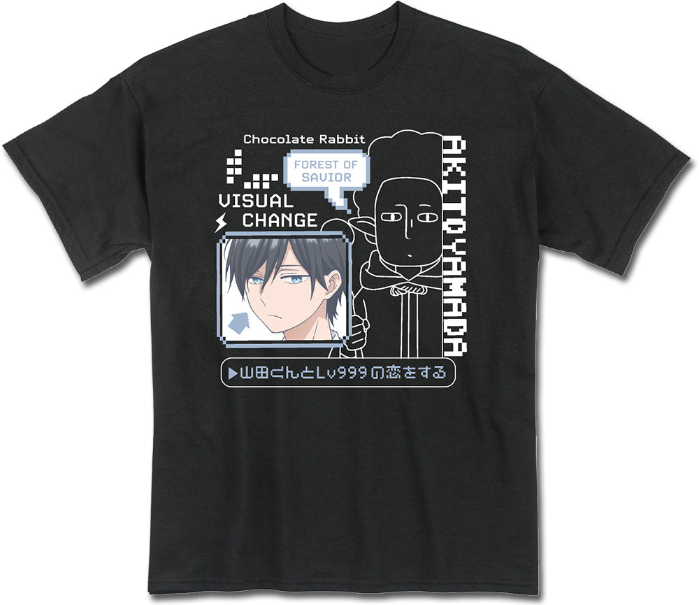 MY LOVE STORY WITH YAMADA-KUN AT LV999 - AKITO YAMADA VISUAL CHANGE BLACK MEN'S T-SHIRT