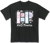 Thumbnail for HELL'S PARADISE - JIGOKURAKU - THE FIVE MAIN CHARACTERS LINE ART BLACK MEN'S T-SHIRT
