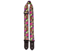 Thumbnail for Multi Colored Luau Floral Design on Polyester Ukulele Strap