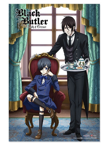 BLACK BUTLER BOOK OF CIRCUS - SEBASTIAN CIEL TEA PAPER POSTER