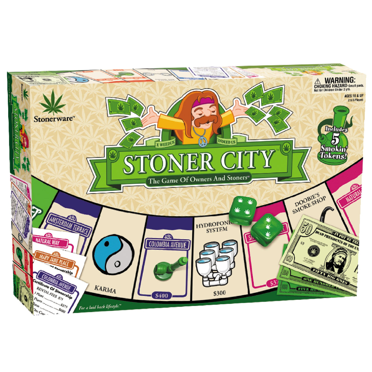 Stonerware Stoner City Board Game – 6 PC PPK