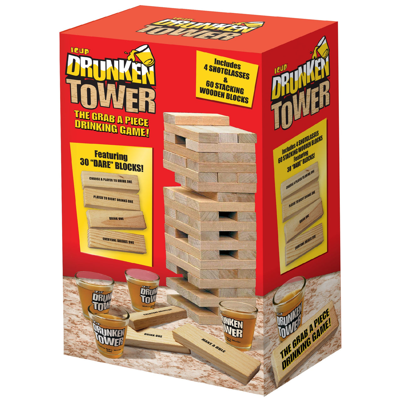 Drunken Tower Stacking Wooden Blocks Game (Closed Box) – 4 PC PPK