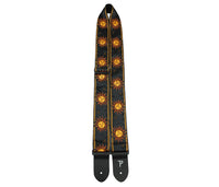Thumbnail for Yellow Suns On Black Jacquard with Leather Ends