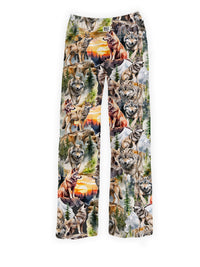 Thumbnail for BRIEF INSANITY's All Over Wolf Pajama Lounge Pants