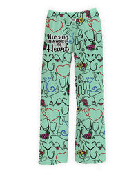 Thumbnail for BRIEF INSANITY's Nursing Is a Work of Heart Pajama Lounge Pants