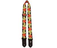 Thumbnail for Orange Luau Floral Design on Polyester Ukulele Strap