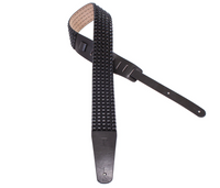 Thumbnail for Black Studded Leather Guitar Strap